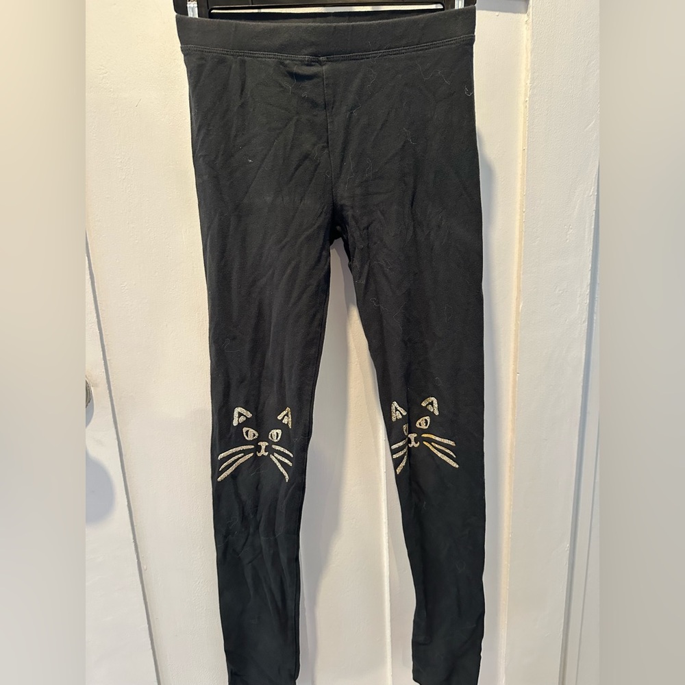 Crew cuts girls size 12 gold cat knees charcoal leggings